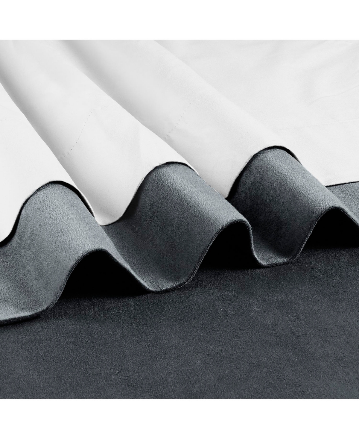 Half Price Drapes Distance Blue Grey Signature Velvet Blackout Curtain