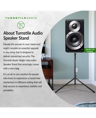 S1 Pro+ Portable Wireless PA System with Bluetooth, Black Bundle With Turnstile Audio Height-Adjustable Speaker Stand and Stand Case