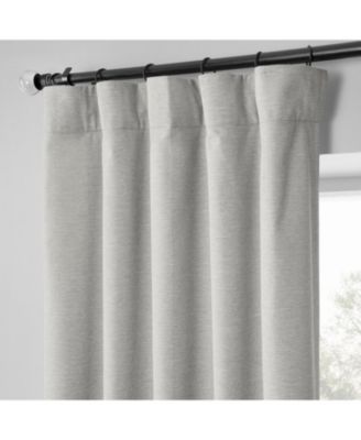 Boho Chic Faux Linen Blackout Curtain Pair (2 Panels)