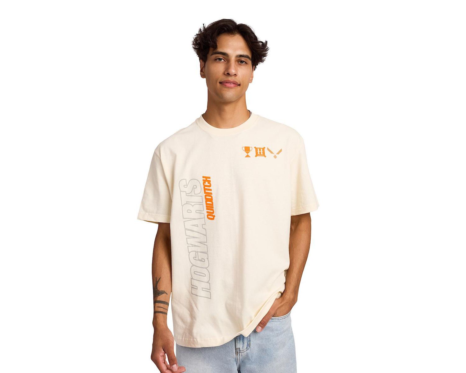 Men's Hogwarts Quidditch Tofu Crew Neck Short Sleeve T-shirt