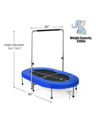 2-Person Foldable Mini Kids Fitness Rebounder Trampoline