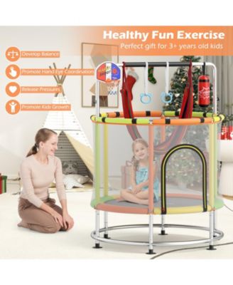 SKONYON 55" Kids Trampoline Gift for 3-6 Years Old Boys and Girls