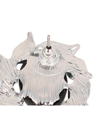 Women's The Victorian-Foliage Stud Earrings - Metallic Silver