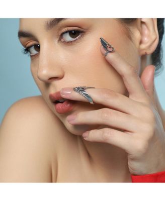 Women's The Piercer Nail Rings - Metallic Silver (Set Of 2)