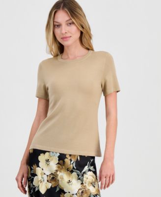 Women's Merino Wool Short-Sleeve Sweater