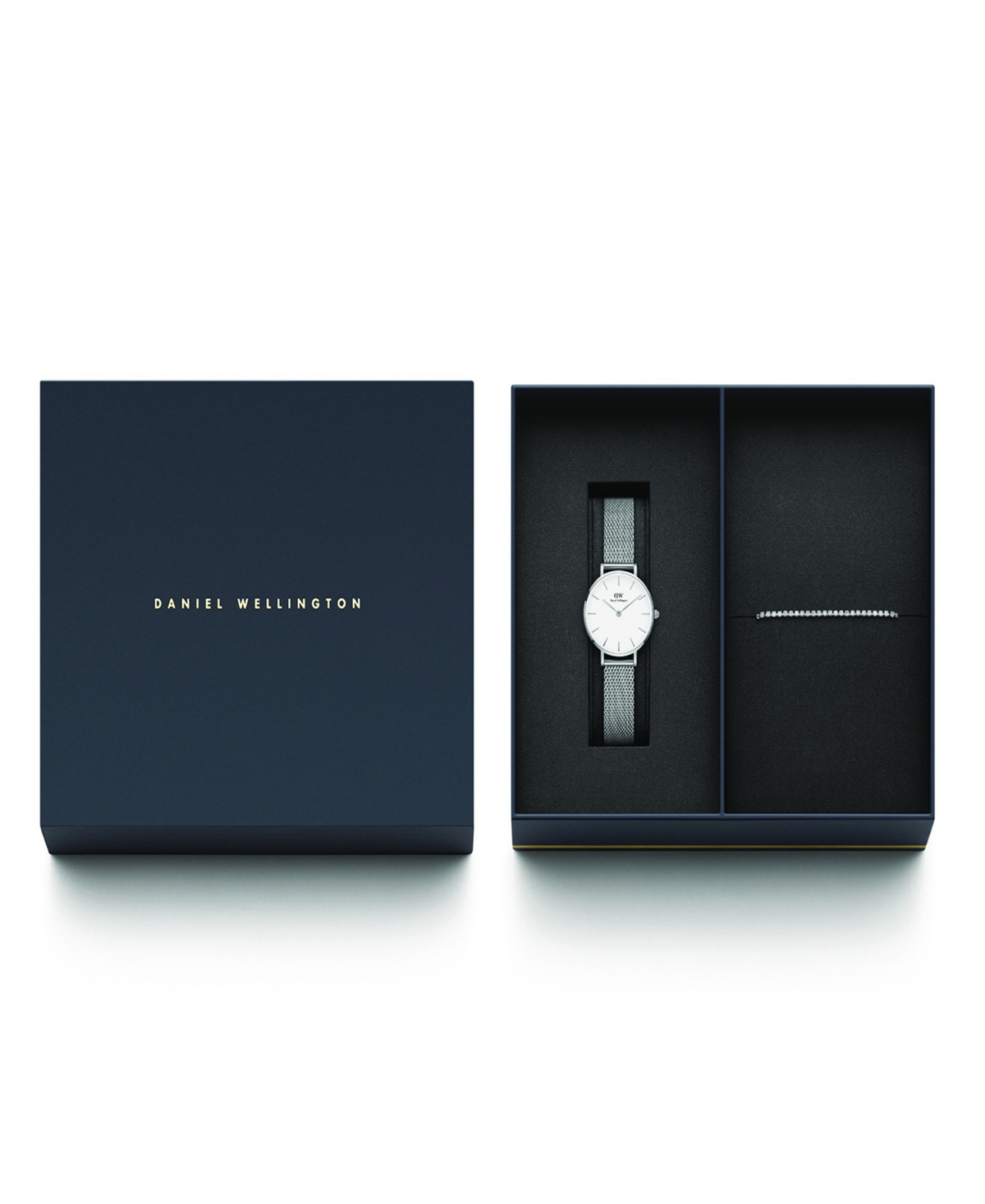 Daniel Wellington Women's Analog Silver-tone Stainless Steel Watch Set, 28mm In Metallic