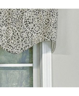 Stella Paisley Regal Valance Navy. 3" Rod Pocket 50"W x 17"L