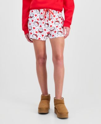 Juniors' Hello Kitty Valentine's Day Brushed Jersey Lounge Shorts