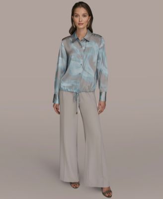 Women's Long-Sleeve Drawstring Top