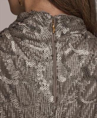 Women's Sequined Cowl Neck Top