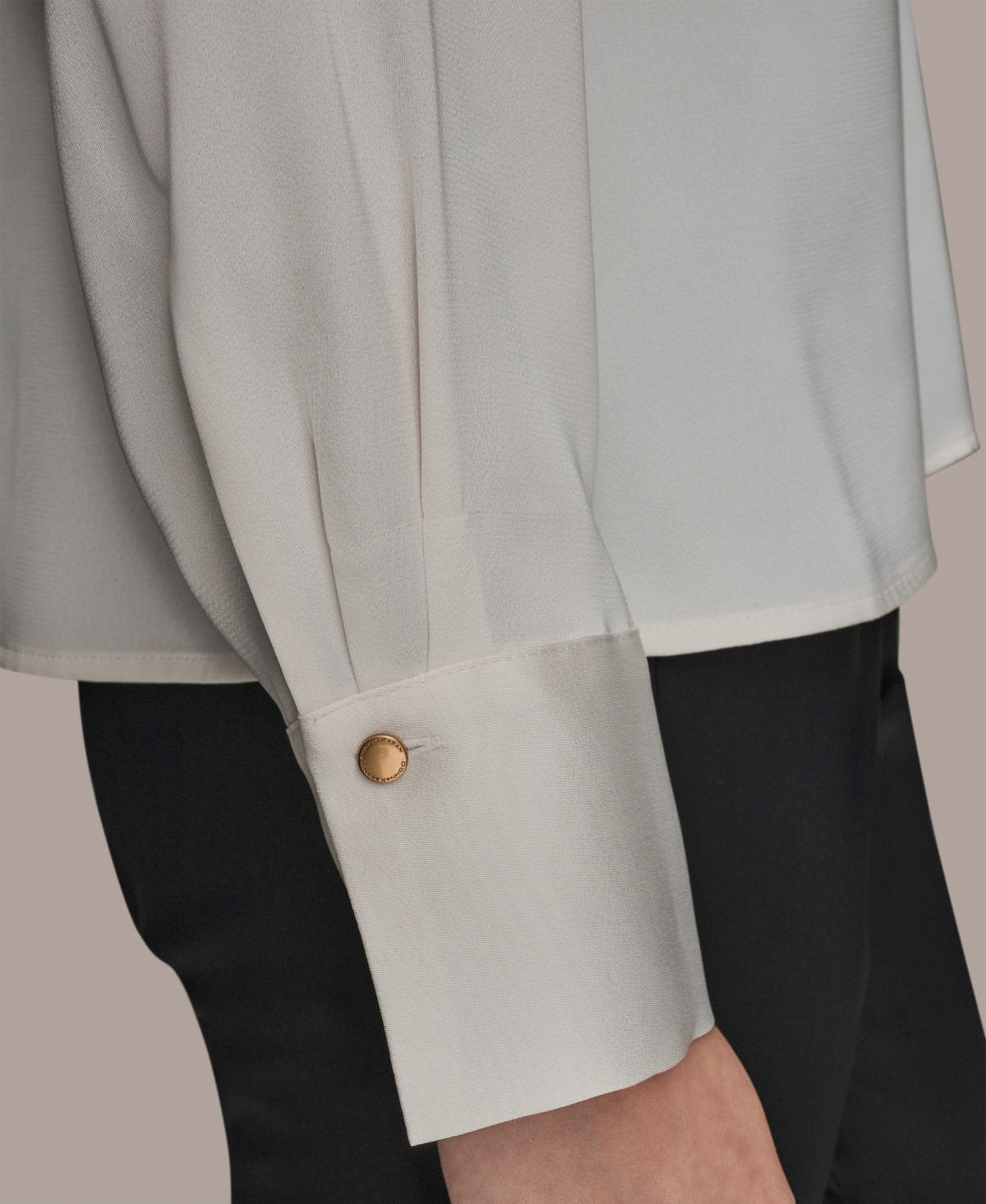 Donna Karan Women's Scoop Neck Long-sleeve Top In White