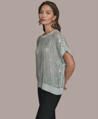 Women's Short-Sleeve Crewneck Sweater