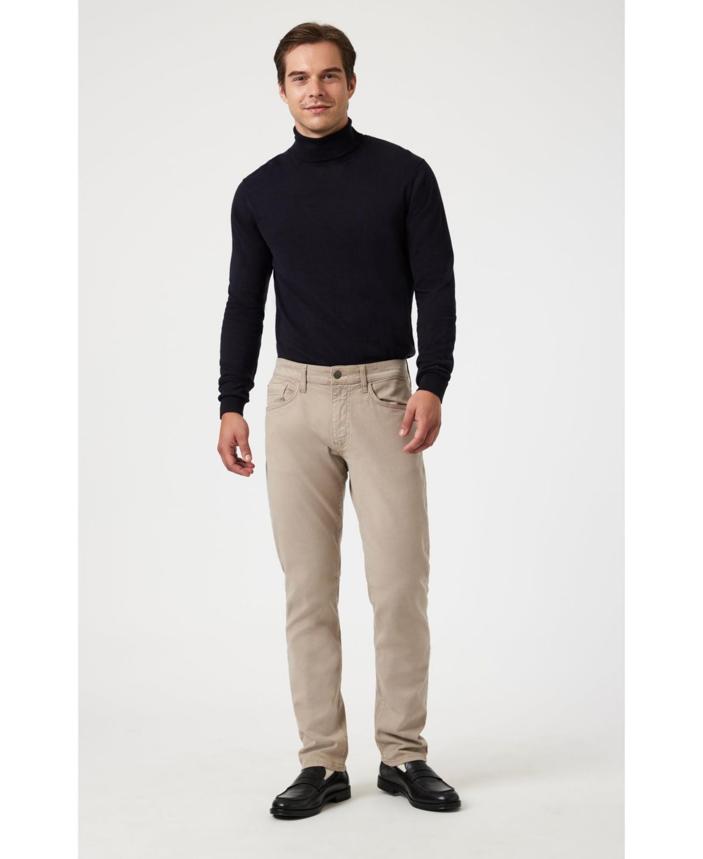 Мужские джинсы Mavi Jeans Marcus Slim Straight Leg In Latte Luxe Twill, цвет: Хаки — фото 4