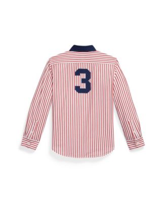 Boys' 8-20 Pony Crest Striped Poplin Shirt