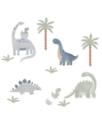 Dino-Might Watercolor Dinosaur Theme Wall Decals/Stickers
