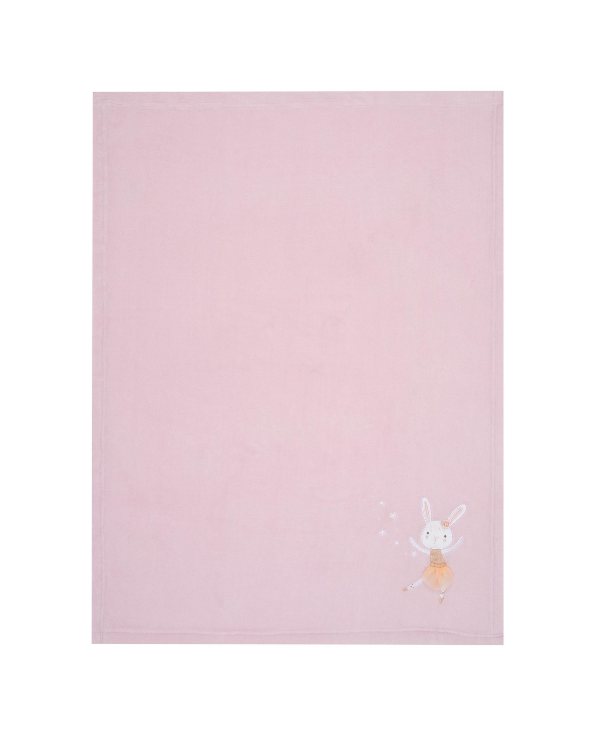 Bedtime Originals Tiny Dancer Pink Ballet Soft Fleece Bunny Applique Baby Blanket
