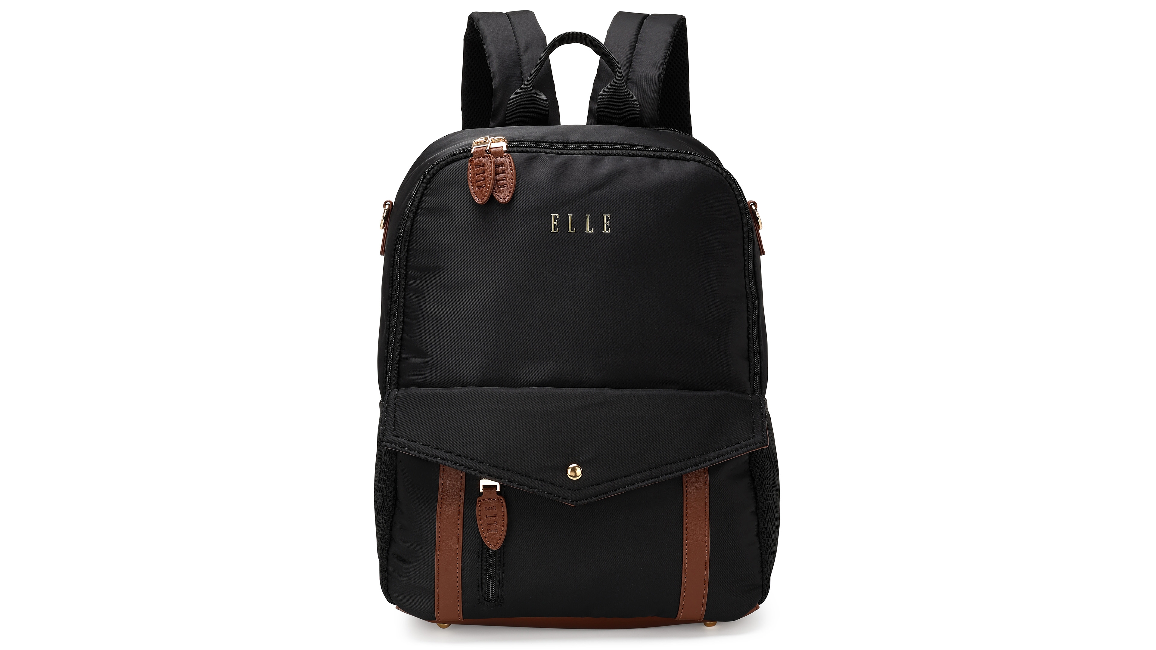 Elle Luxe Journey 15.5" Twill and Faux Leather Backpack