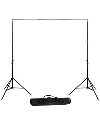 Widetone Seamless Background Paper, 86" wide x 36' Stone Gray #9 - Bundle With Flashpoint 10' Background Support System Air Cushioned,