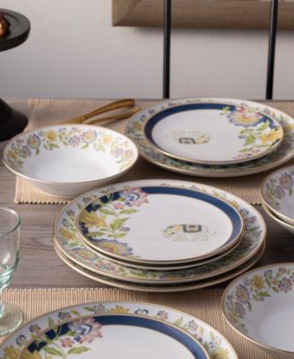 Tusker Garden 12-Piece Dinnerware Set, Service For 4