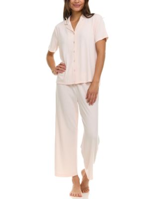 Women's Luisa cable texture Short-Sleeve Pajama Set