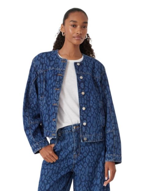 Женские куртки Hush Women's Velma Leopard Print Denim Jacket