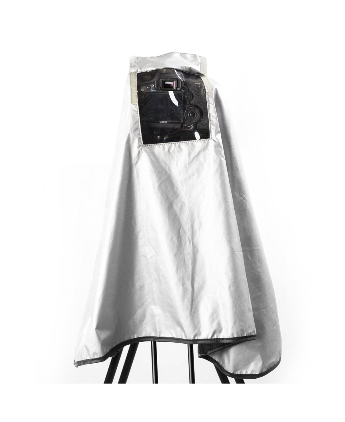 Movo CRC03 Extra-Long Waterproof Rain Coat for Dslr Camera, Lens & Tripod (Metallic Gray)