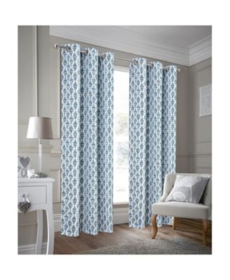 RT Designer Collection Justice Printed Blackout Luxurious Decorative Grommet Curtain Panel 54" x Blue
