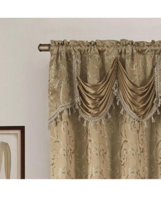 Franklin 2-Piece Rose Grommet Curtain 54" x 84" by Rt Designers Collection