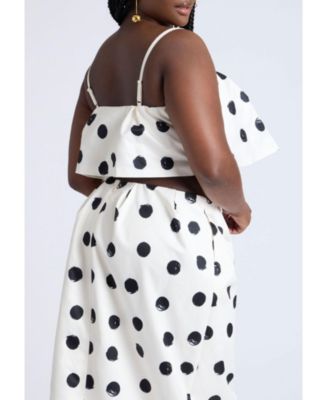 Women's Plus Size Cropped Bubble Top