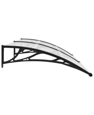 Door Canopy Black brackets and transparent sheets