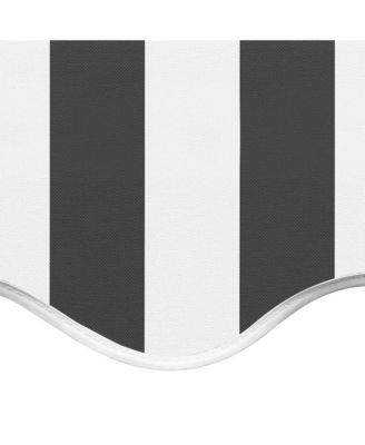Replacement Awning Fabric Anthracite and White