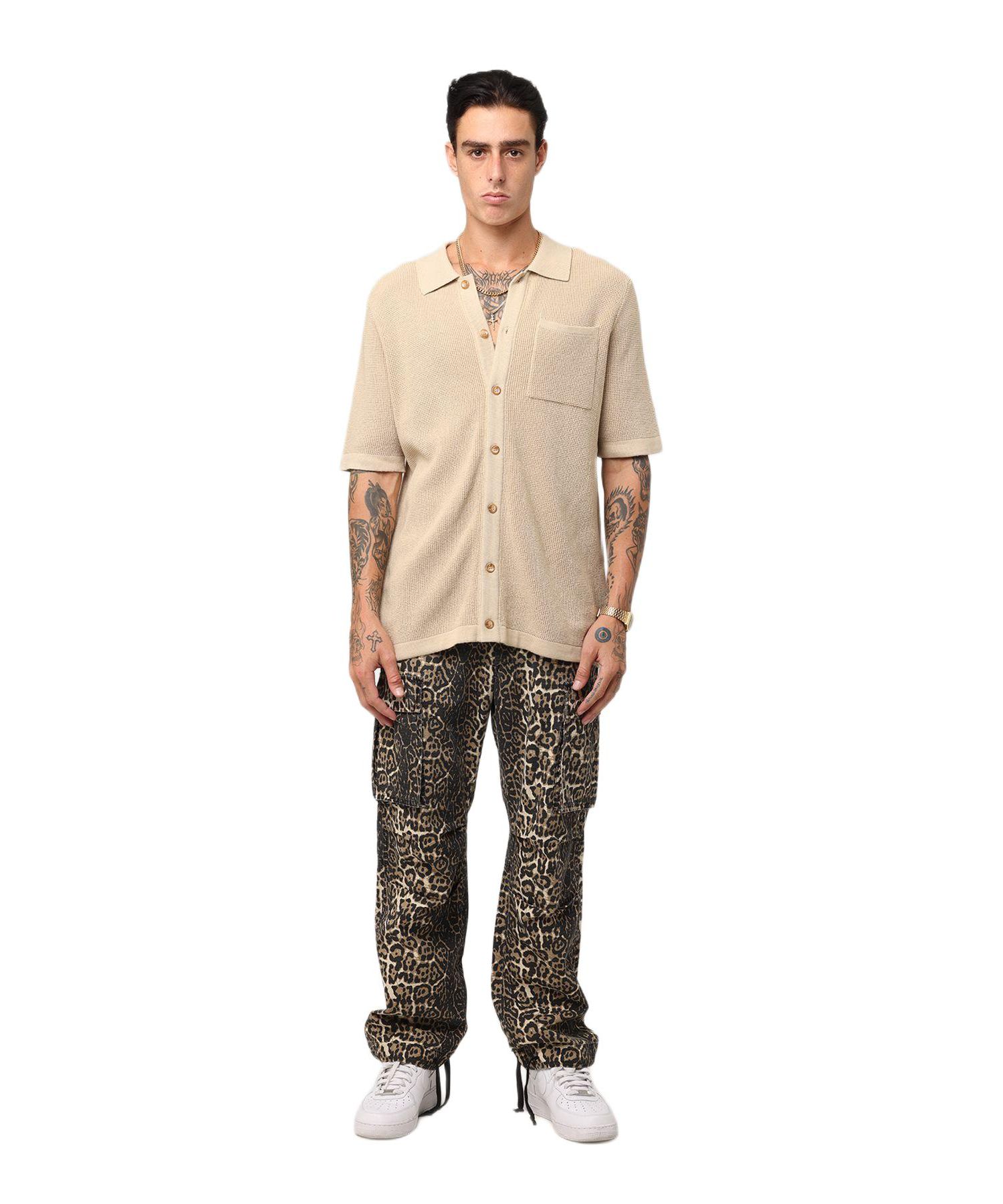 Men's Zyair Knit Rib Button Up Shirt