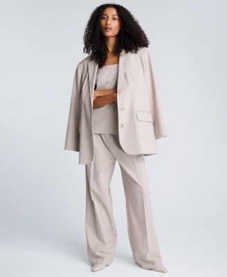 Women's Pleat Detail High Rise Pants