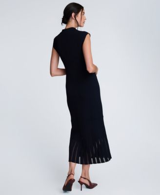 Women's Polo Neck Sweater Midi Dress