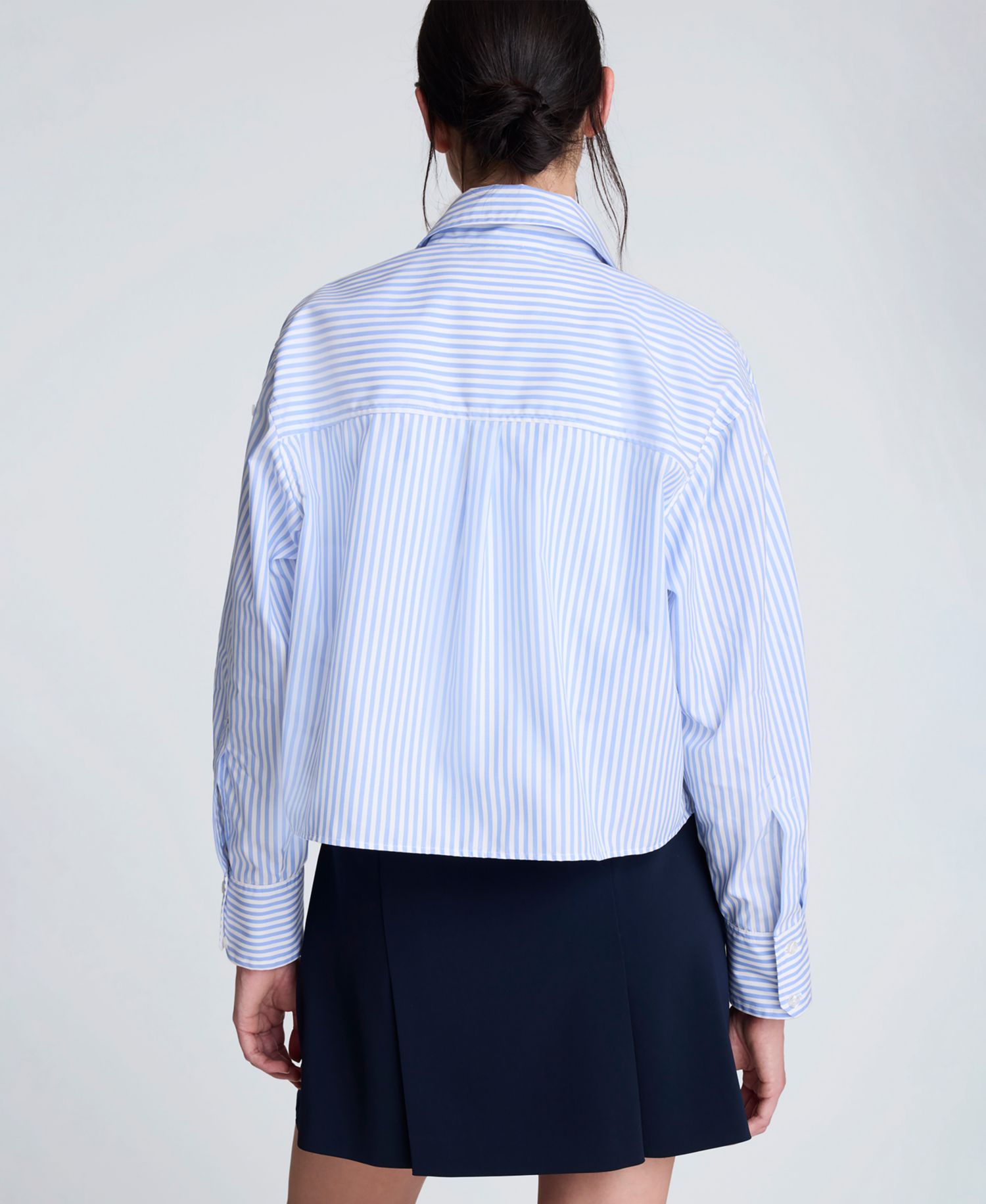 Women's Striped Boxy Cropped Top