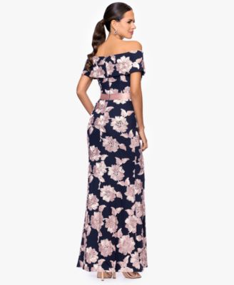 Women's Belted Soutache Off-The-Shoulder Dress