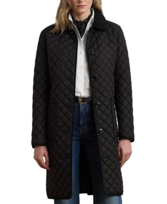 Women's Quilted Design Buttoned Coat