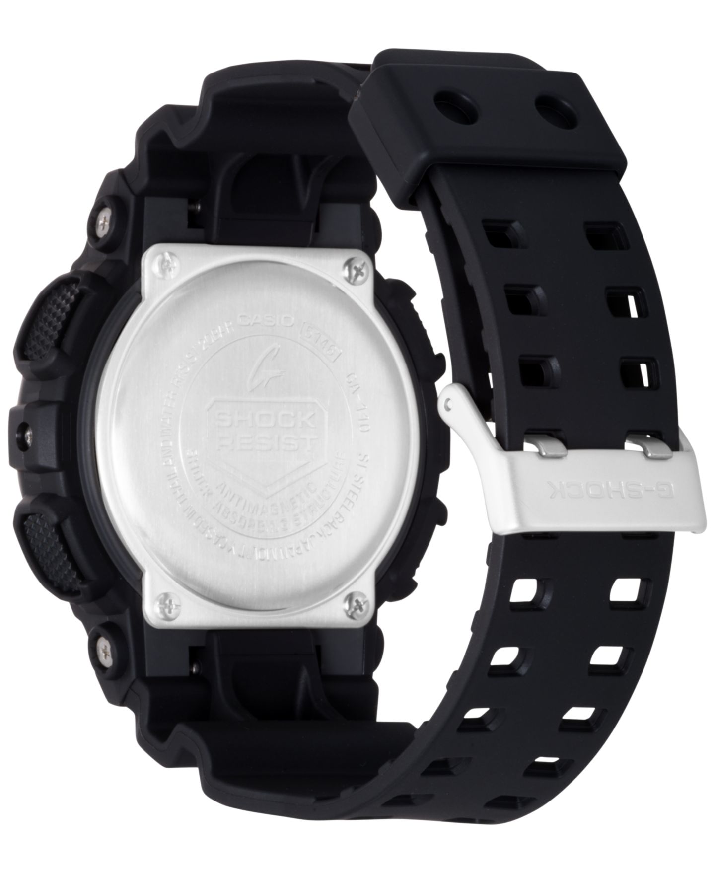 Мужские часы G-Shock Analog Digital Black Resin Strap Watch, 55mm GA110-1B — фото 2
