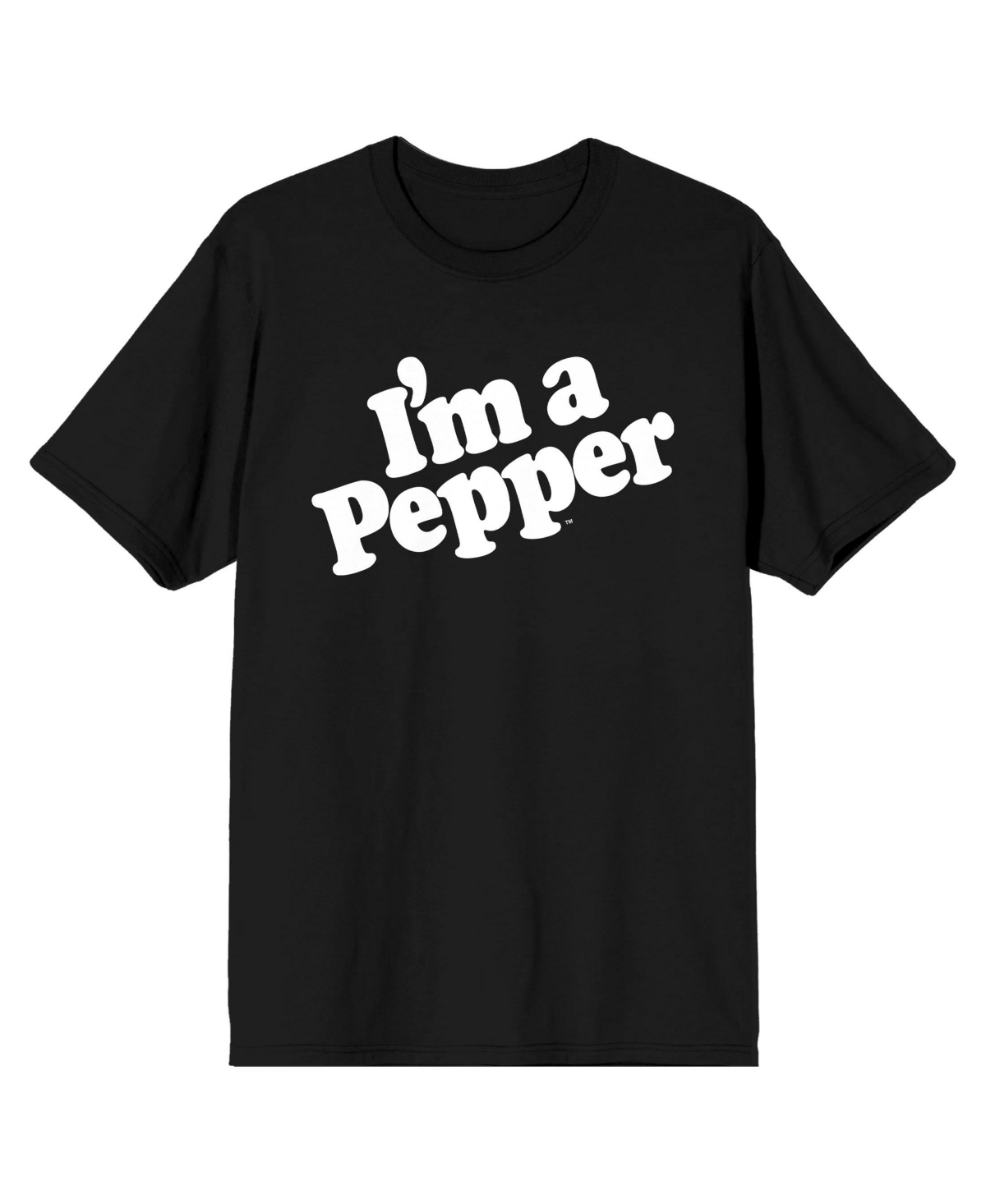 Dr. Pepper Men's I'm a Pepper logo on Black Short Sleeve Adult T-Shirt