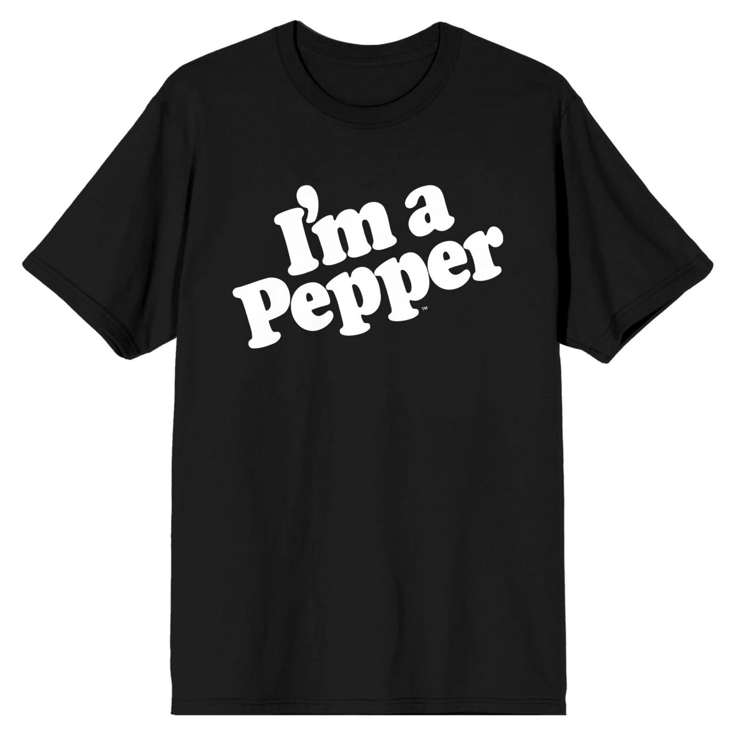 Men's Dr. Pepper I'm a Pepper and Dr. Pepper logo on Black Short Sleeve Adult T-Shirt