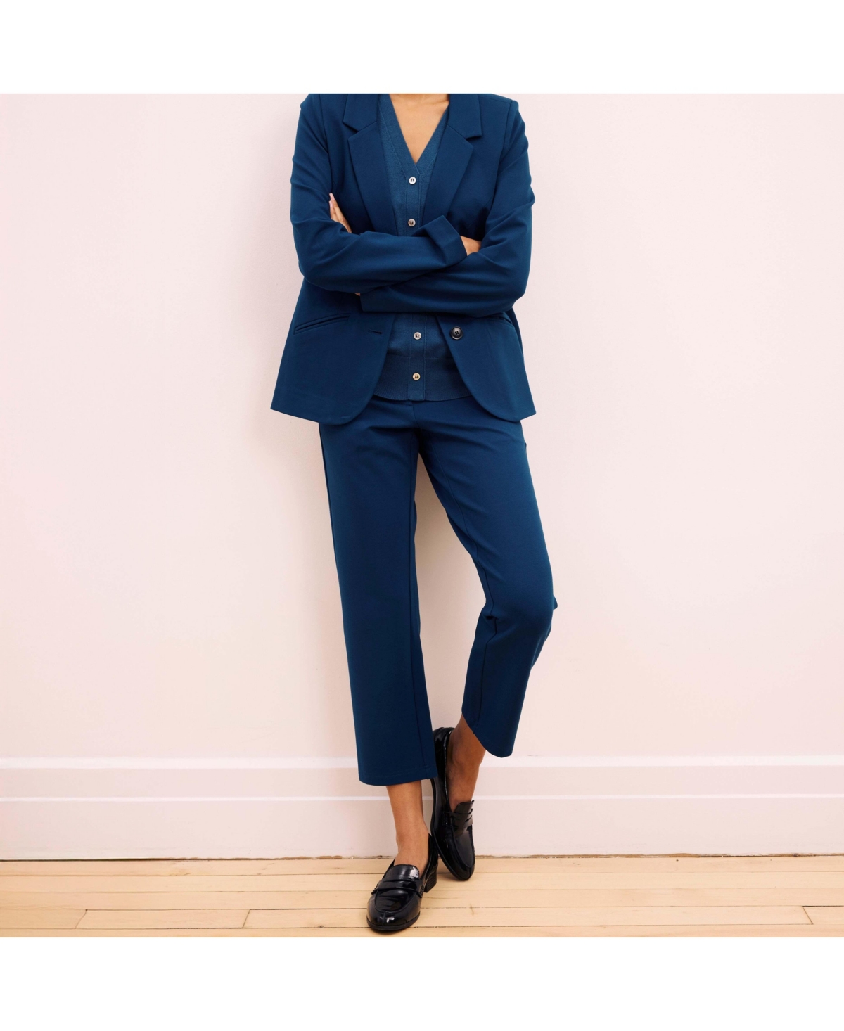 Universal Standard Women's Plus Beas Ponte Blazer