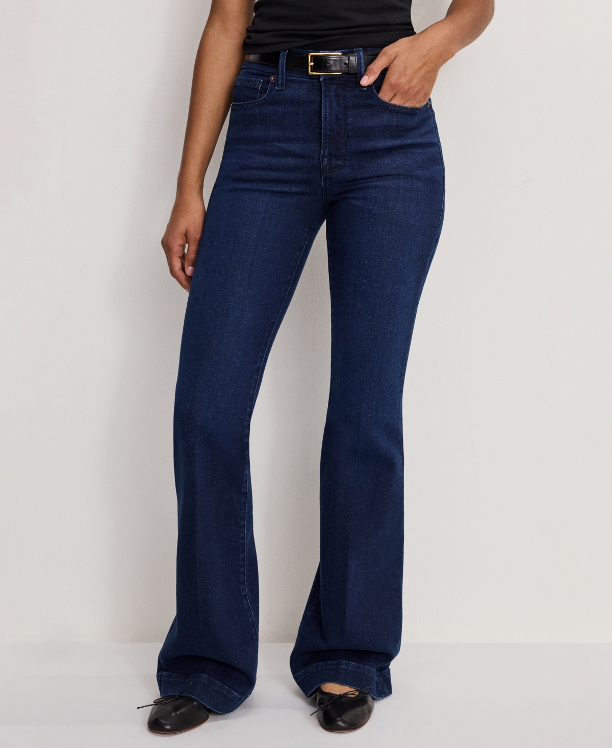 Good American Women's Slim Fit Flare Leg Jeans In Blue