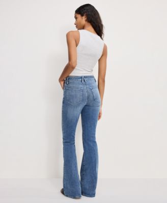 Women's Slim Fit Mid-Rise Flare Leg Jeans
