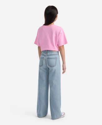 Girls' High-Rise Ultra-Wide Leg Jeans