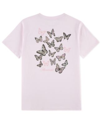 Girls Butterfly Graphics Short-Sleeve T-Shirt