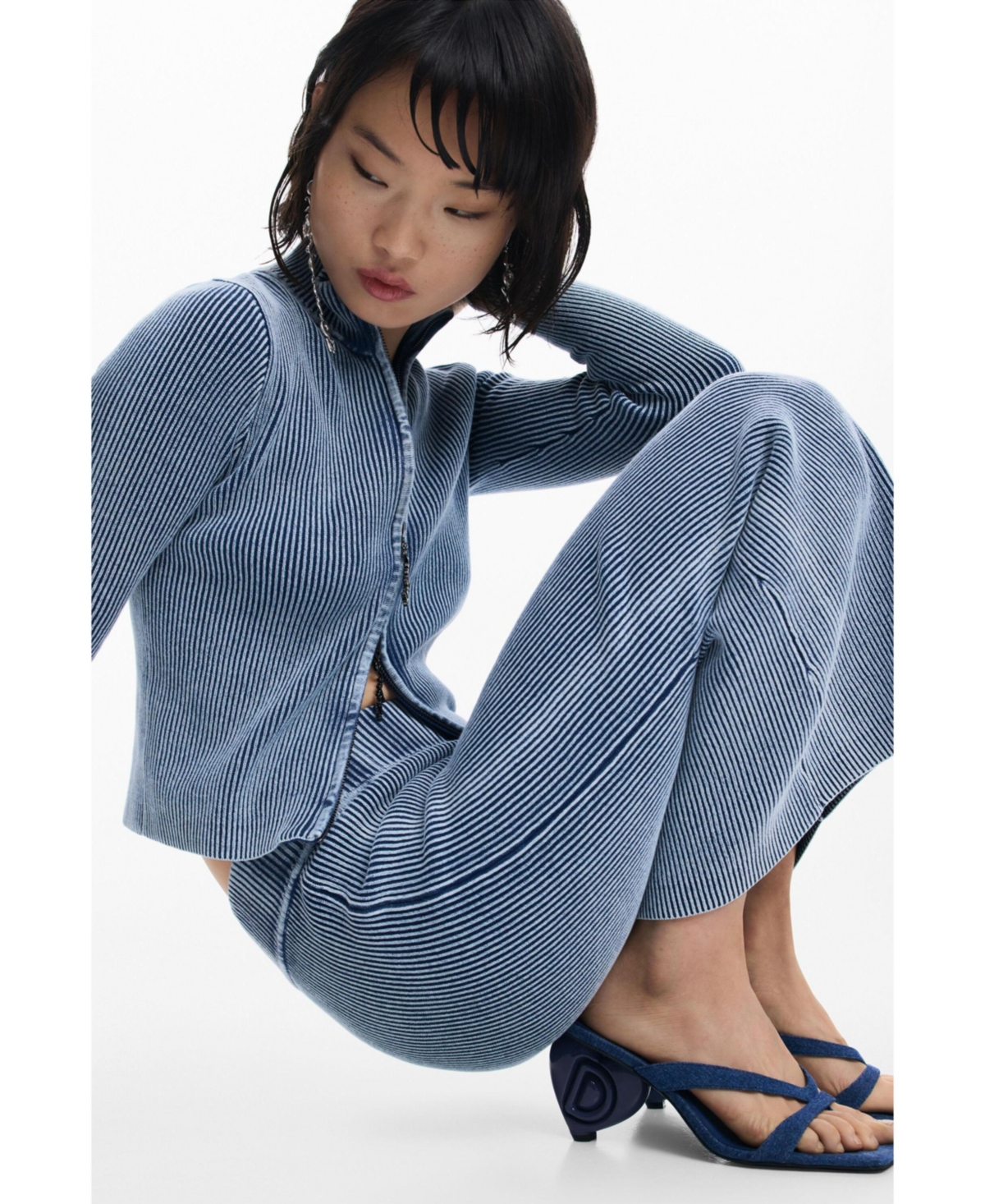 Desigual Women's Zip-knit sweater