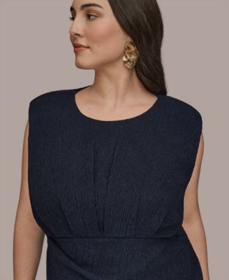 Plus Size Jewel Neck Midi Dress