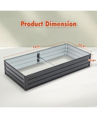 6x3x1 FT Metal Raised Garden Bed