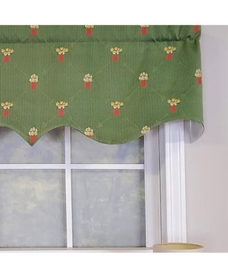 Modern Design Classic Flower Pot Regal Style Window Valance.