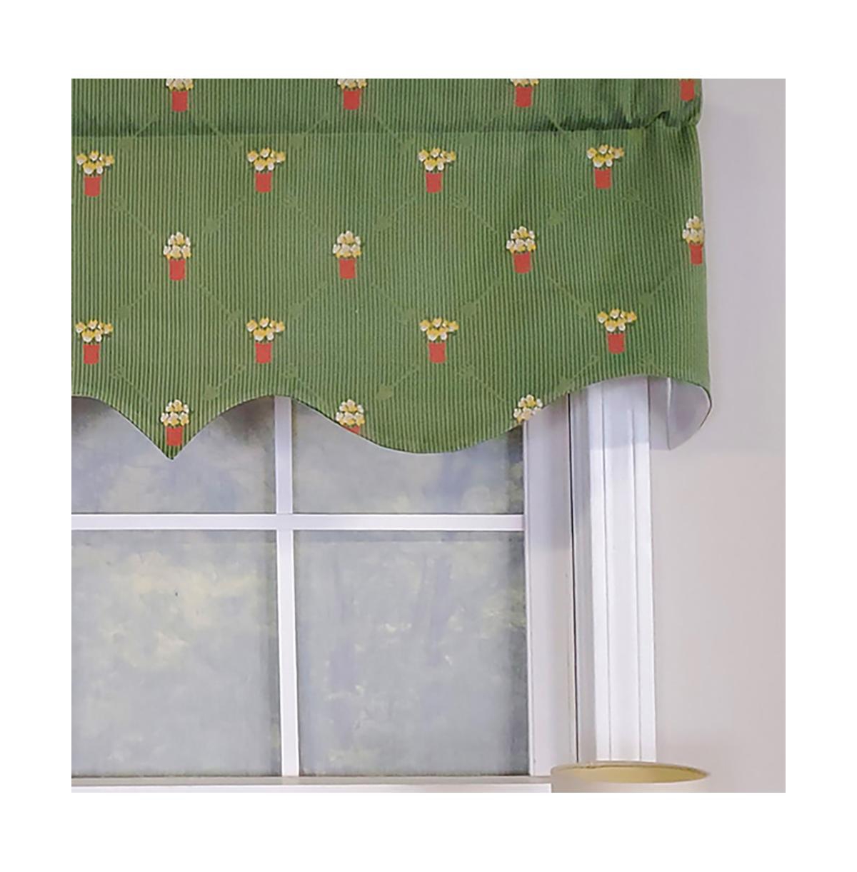 Rlf Home Modern Design Classic Flower Pot Regal Style Window Valance.